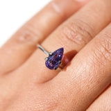 2.00 ct Violet Sapphire Pear Cut Natural Unheated