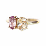 Toi-et-Moi Yellow and Pink Sapphire Ring