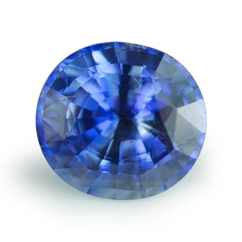 1.43 ct Blue Oval Cut Natural Unheated Sapphire