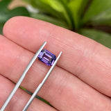 2.52 ct Purple Sapphire Emerald Cut Unheated Ceylon