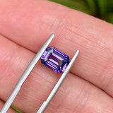2.52 ct Purple Sapphire Emerald Cut Unheated Ceylon