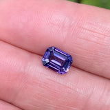 2.52 ct Purple Sapphire Emerald Cut Unheated Ceylon