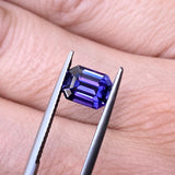 2.54 ct Purple Sapphire Emerald Cut Unheated Madagascar