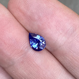 1.03 ct Violet Blue Pear Sapphire Natural Unheated