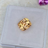 3.06 ct Cushion Peach Apricot Sapphire Natural Unheated