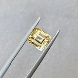 2.64 ct Yellow Sapphire Emerald Cut Unheated Ceylon