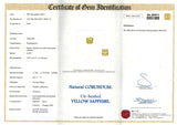 2.03 ct Yellow Sapphire Radiant Cut Natural Unheated