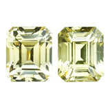 3.60 ctw Yellow Sapphire Pair Emerald Cut Unheated Ceylon