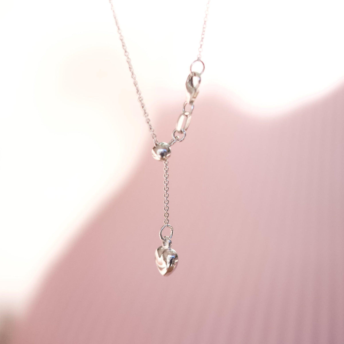 Champagne Sapphire Solitaire Pendant White Gold