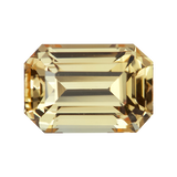 Engraved Apricot Sapphire Engagement Ring