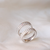Argyle Fancy Pink White Diamond Wedding Band
