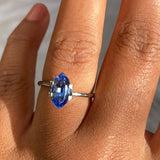 2.04 ct Marquise Cut Blue Sapphire Unheated Sri Lanka