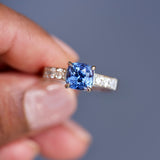 Cornflower Blue Sapphire Platinum Ring