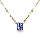 Blue Sapphire Pendant in Yellow Gold