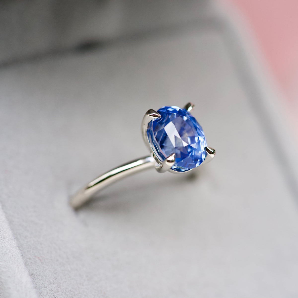Cornflower Blue Sapphire Solitaire