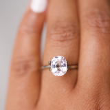 3.05 ct Pink Sapphire Cushion Natural Heated