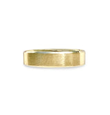 Brushed Yellow Gold Men's Wedding Band
