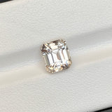 2.68 ct Champagne Grey Sapphire Emerald Cut Natural Unheated