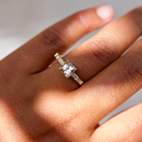 Champagne Sapphire Art Deco Engagement Ring