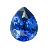 2.49 ct Pear Blue Sapphire Certified Heated
