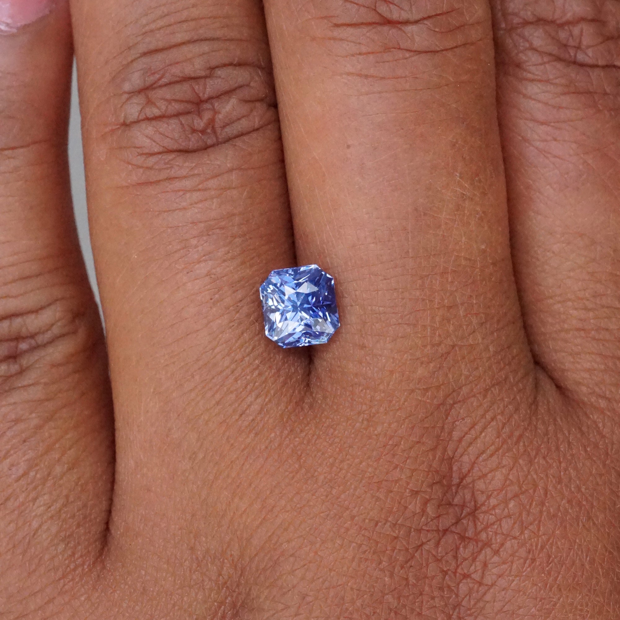 1.99 ct Cornflower Blue Sapphire Radiant Cut Unheated Sri Lanka