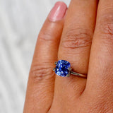 3.24 ct Cornflower Blue Cushion Sapphire GIA Certified Unheated