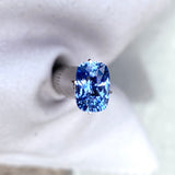 3.05 ct Cornflower Blue Sapphire Cushion Natural Unheated