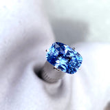 3.05 ct Cornflower Blue Sapphire Cushion Natural Unheated