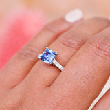 Cornflower Blue Sapphire Engagement Ring