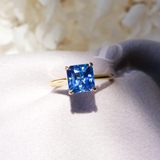 Cornflower Blue Sapphire Solitaire Engagement Ring