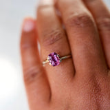 1.65 ct Purple Sapphire Cushion Unheated Certified