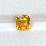 2.08 ct Vivid Apricot Yellow Sapphire Cushion Natural Heated