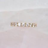 Three Quarter Circle Diamond Band Yellow Gold