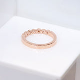 Marquise Diamond Milgrain Rose Gold Band