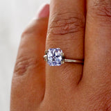 2.10 ct Violet Sapphire Radiant Cut Heated Sri Lanka