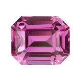 1.60 ct Hot Pink Emerald Cut Sapphire Natural Unheated