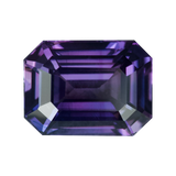 2.52 ct Purple Sapphire Emerald Cut Unheated Ceylon