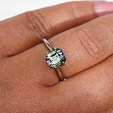 2.11 ct Green Emerald Cut Sapphire Unheated Madagascar