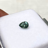 1.07 ct Green Sapphire Pear Natural Unheated