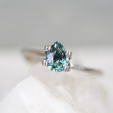1.07 ct Green Sapphire Pear Natural Unheated