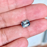 2.07 ct Grey Sapphire Emerald Cut Natural Unheated