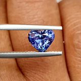 1.66 ct Heart Light Vivid Ceylon Blue Sapphire Certified Unheated