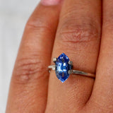 2.04 ct Marquise Cut Blue Sapphire Unheated Sri Lanka