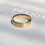 Brushed Yellow Gold Men's Wedding Band