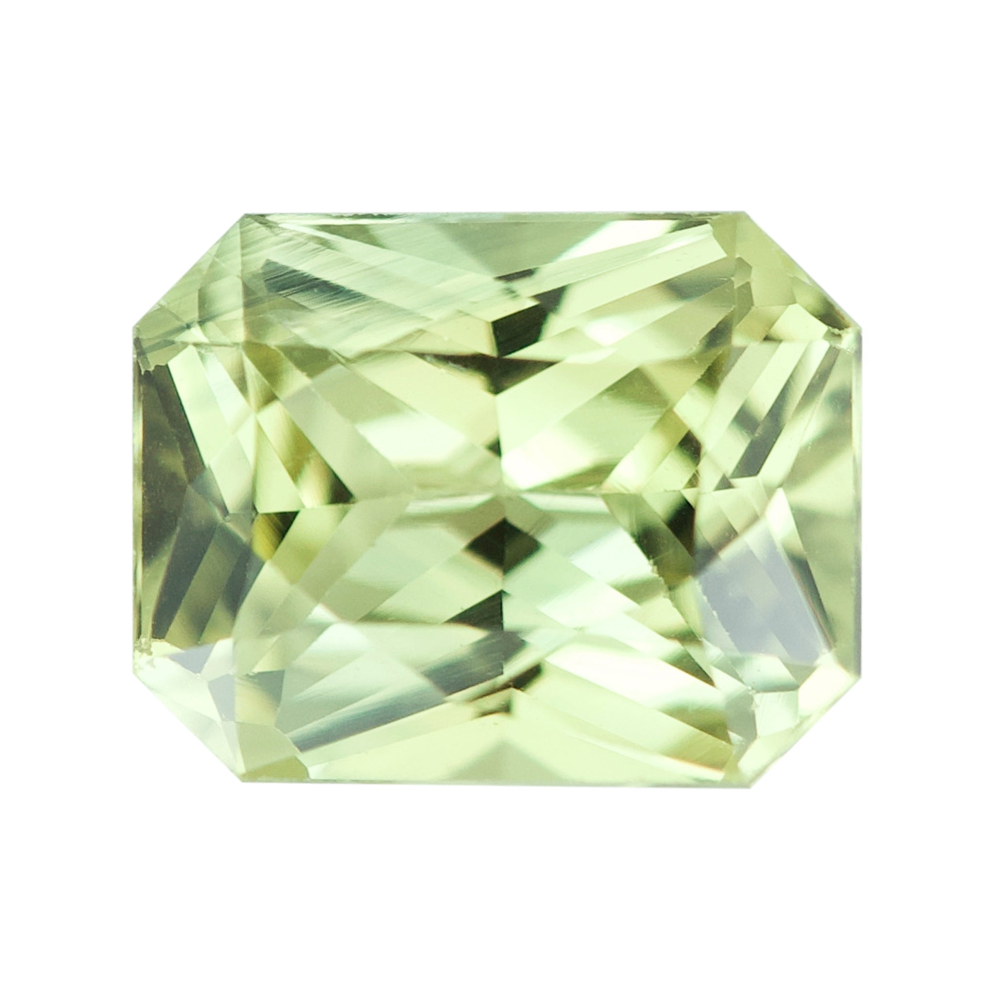 1.69 ct Mint Green Sapphire Radiant Cut Unheated Gemstones