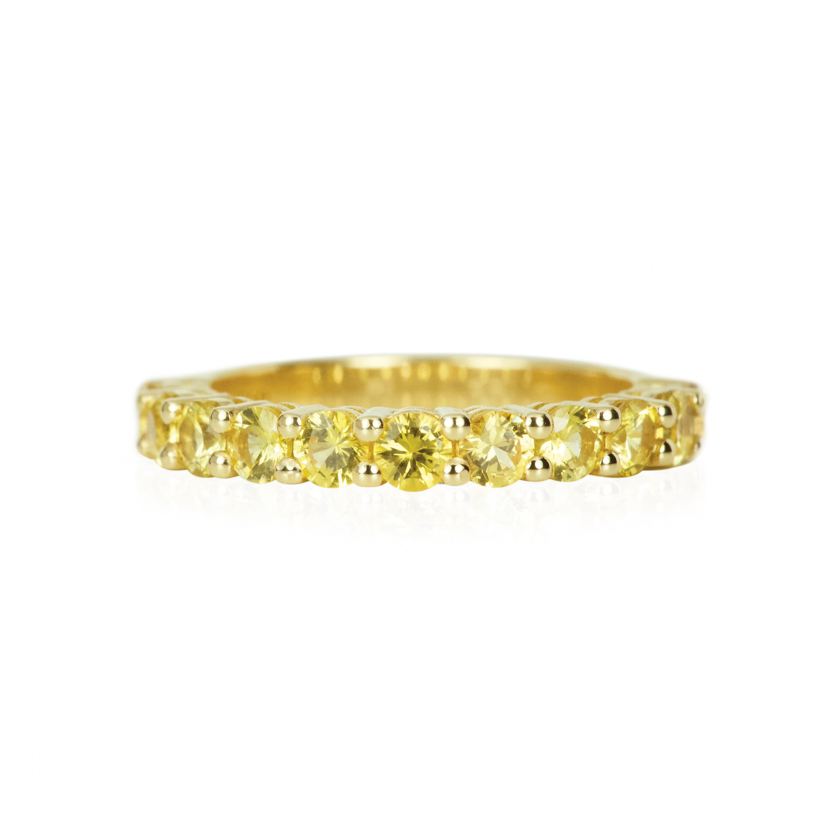 Yellow Sapphire Stacking Band Half Circle