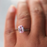 3.03 ct Light Pink Sapphire Cushion GIA Certified Unheated