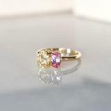 Toi-et-Moi Yellow and Pink Sapphire Ring