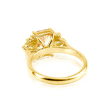 Peach Sapphire Yellow Gold Engagement Ring