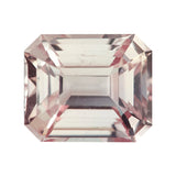 1.11 ct Peach Sapphire Emerald Cut Natural Heated